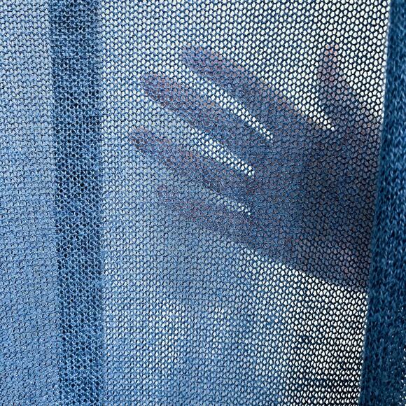 J Jill Womens Light & Long Linen Blend Open Front Cardigan - Blue, Size S - Picture 5 of 9